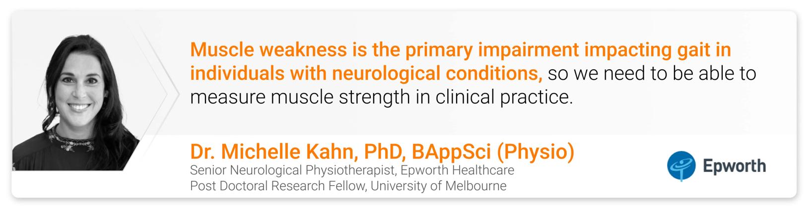 Michelle’s Muscle Weakness Quote