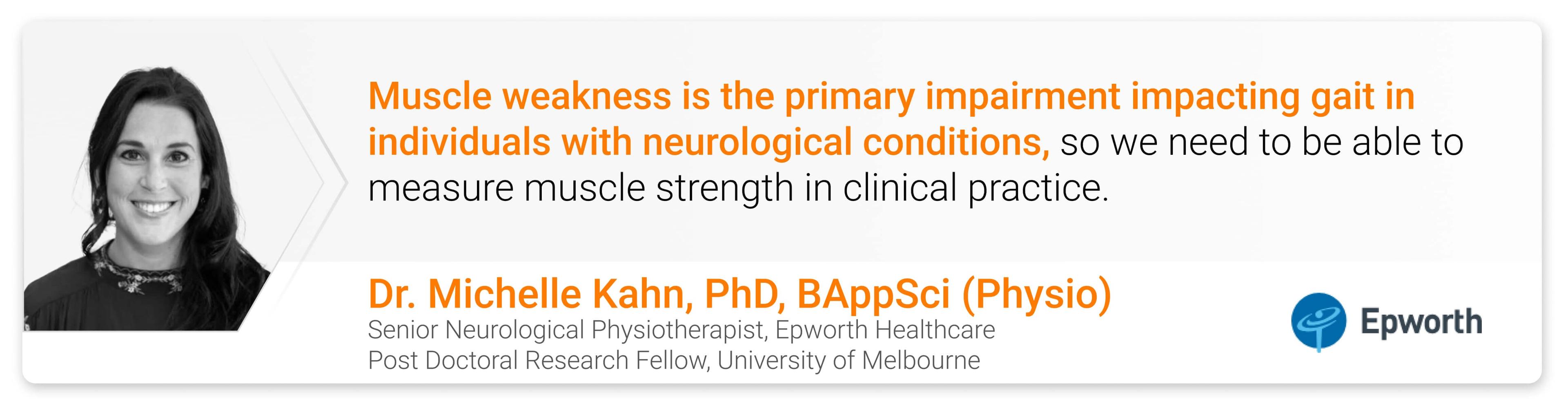 Michelle’s Muscle Weakness Quote