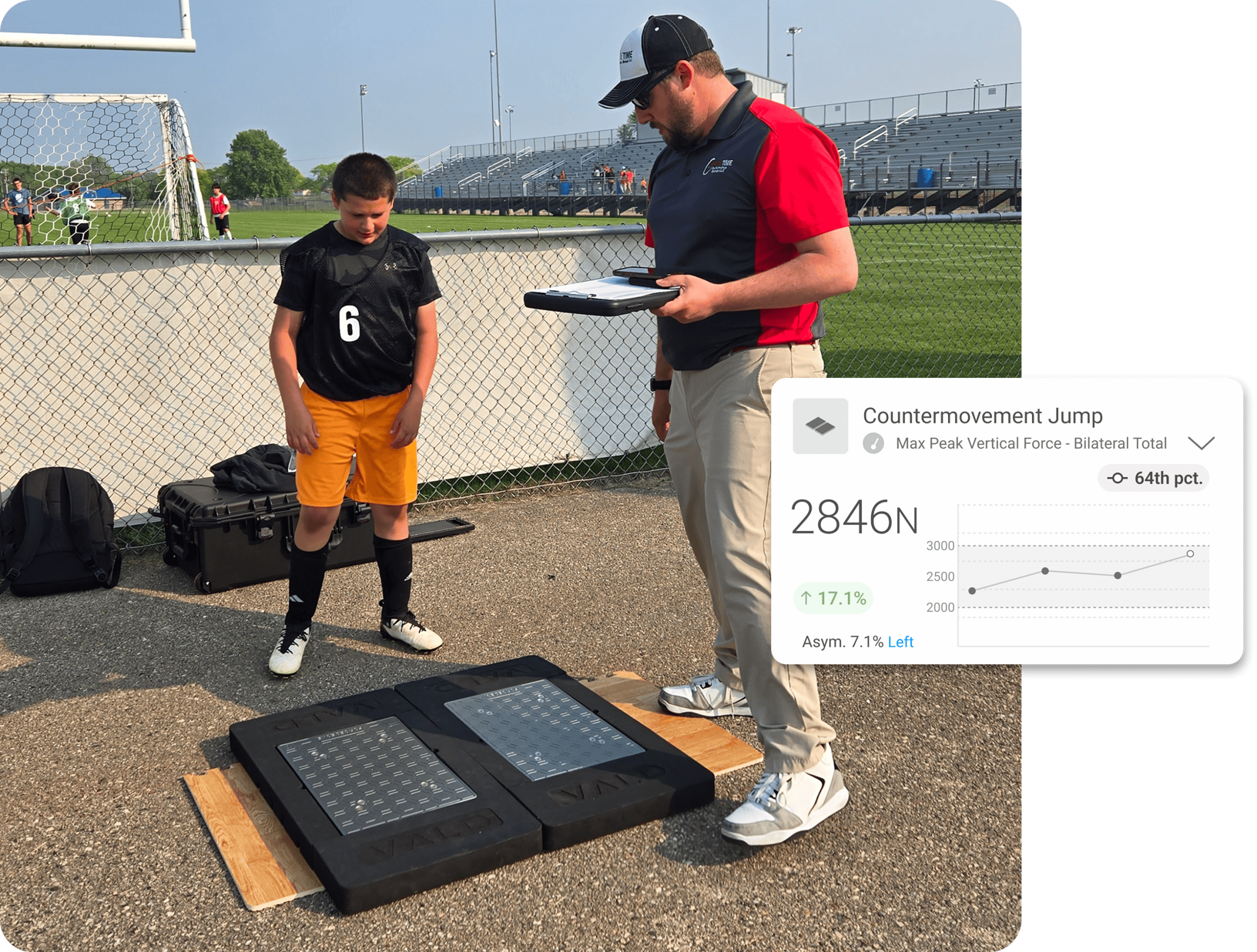 Mike performing injury screening and on-field assessments for a local soccer team