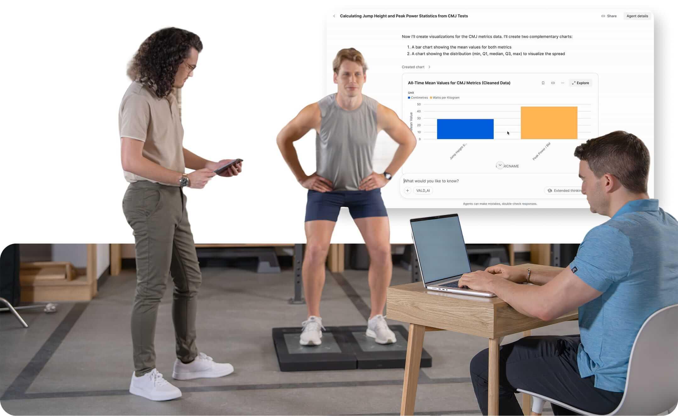Practitioners can query VALD AI to gather fast, real-time insights to help inform current and future treatment plans.