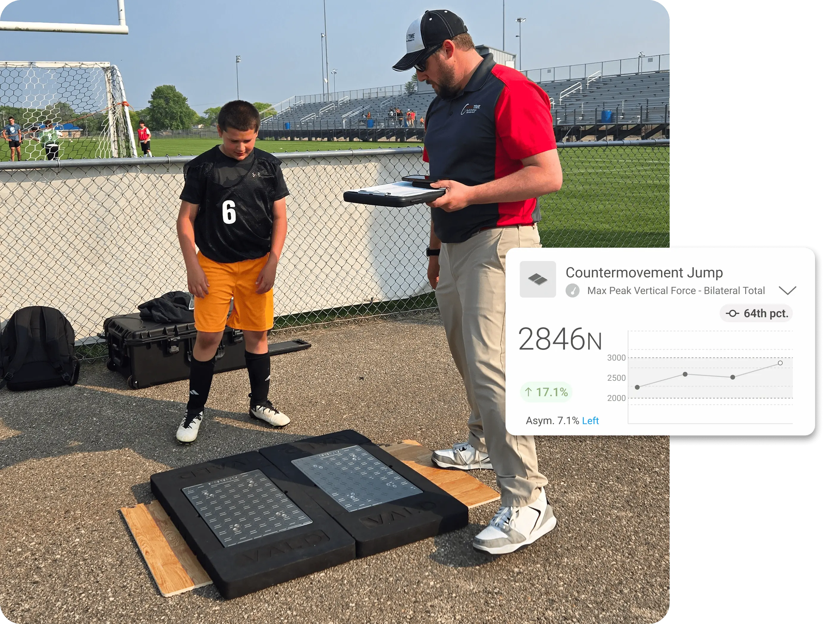 Mike performing injury screening and on-field assessments for a local soccer team