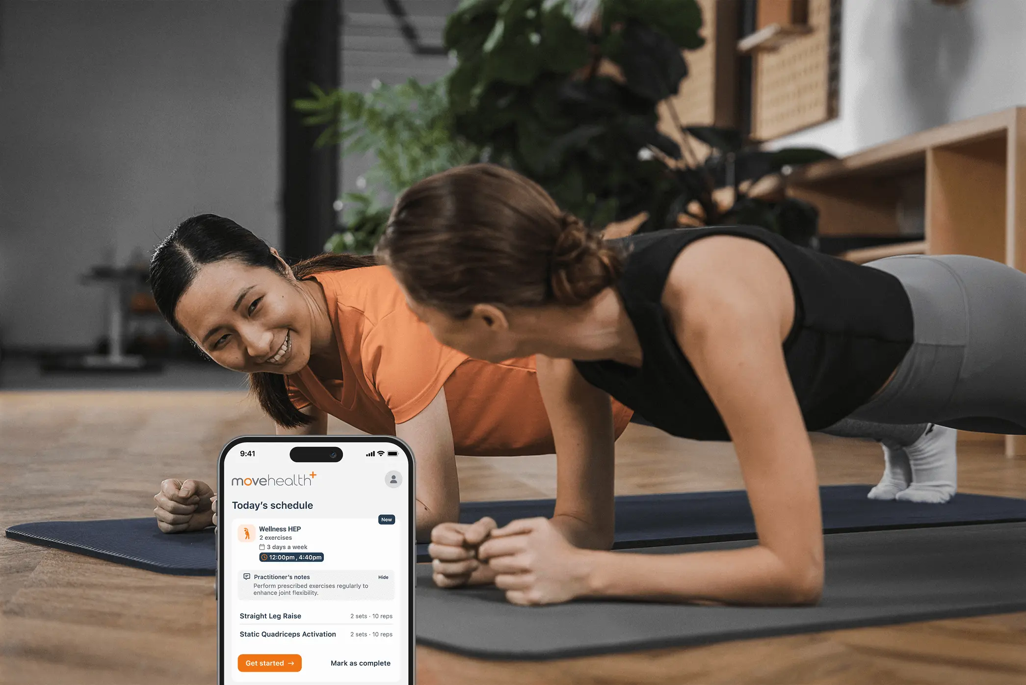 MoveHealth app helping patients stay engaged and track progress beyond the clinic.