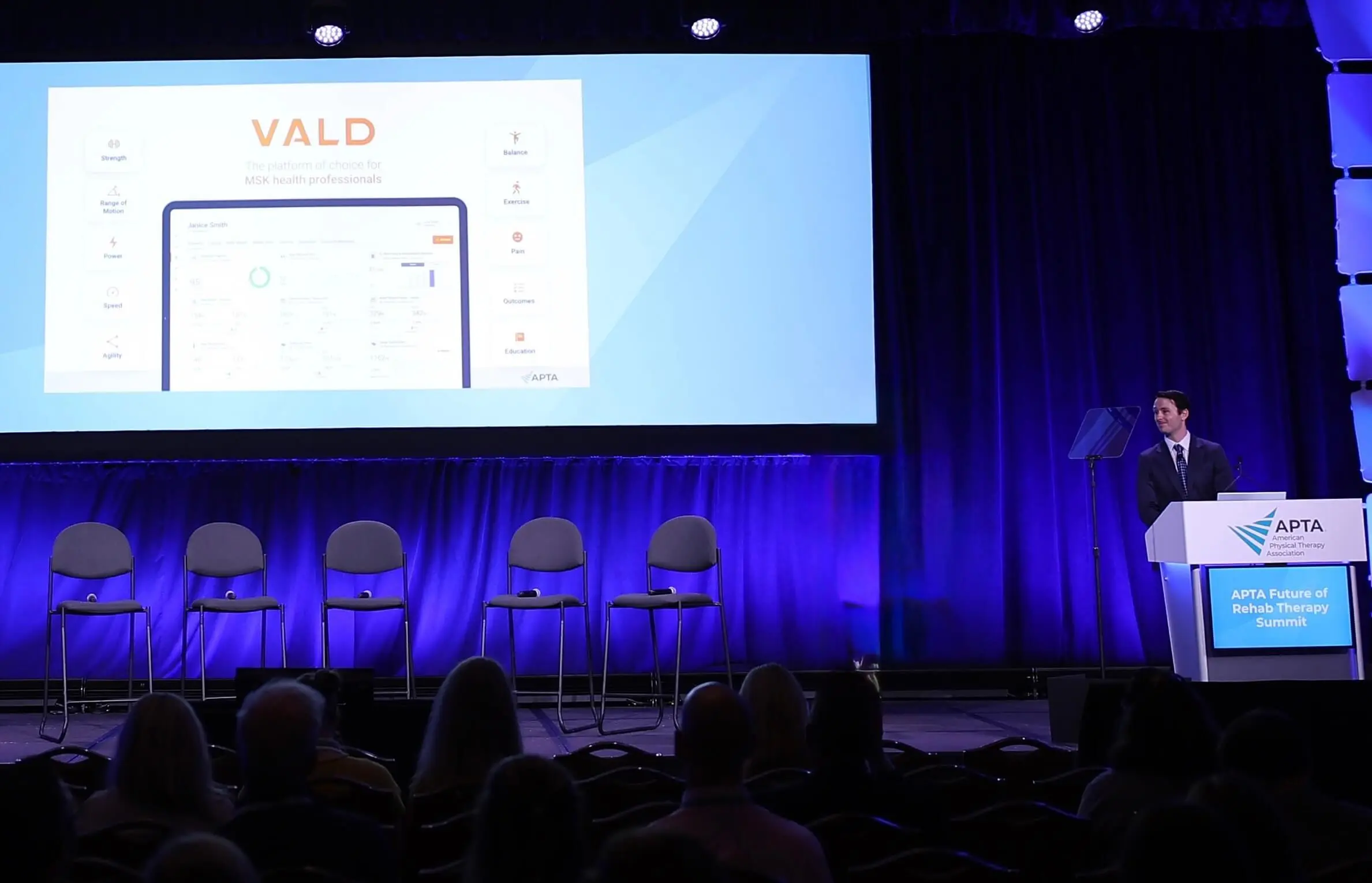 Daniel presenting at the 2025 APTA Future of Rehab Therapy Summit.