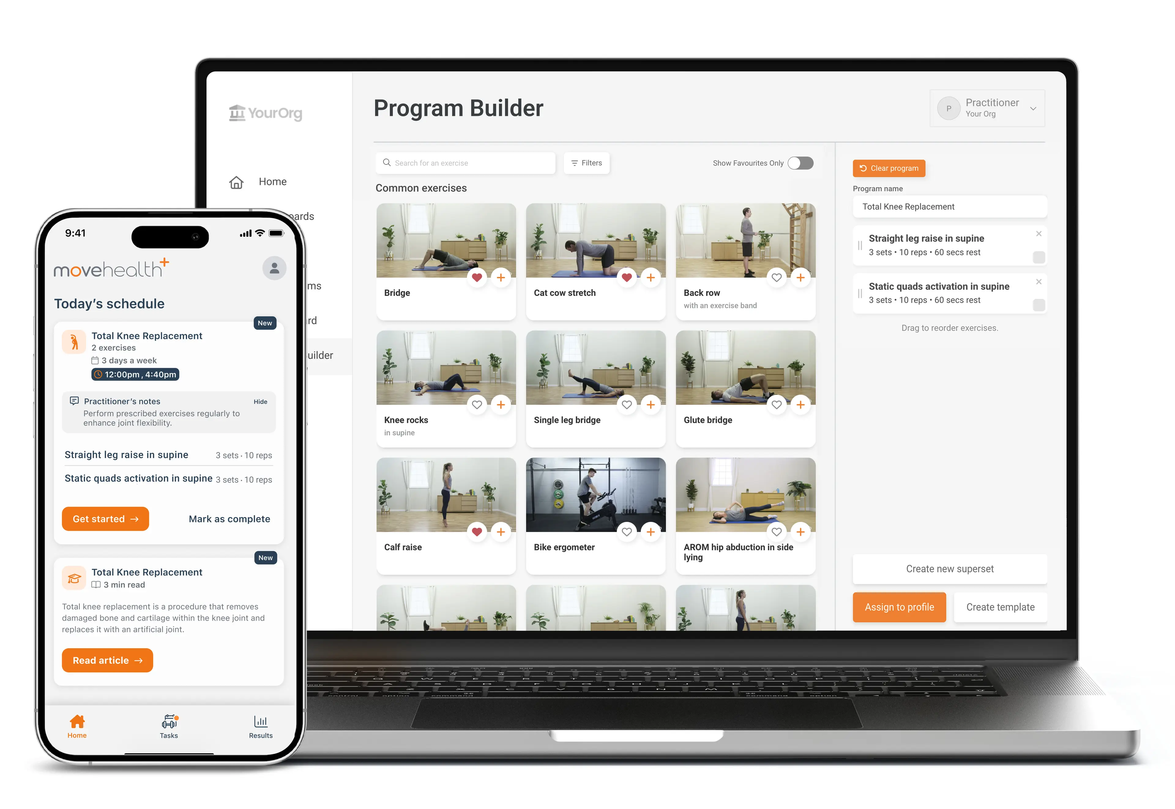 Combining VALD Hub and MoveHealth gives the clinician and patient an effective and accurate video-led HEP solution.