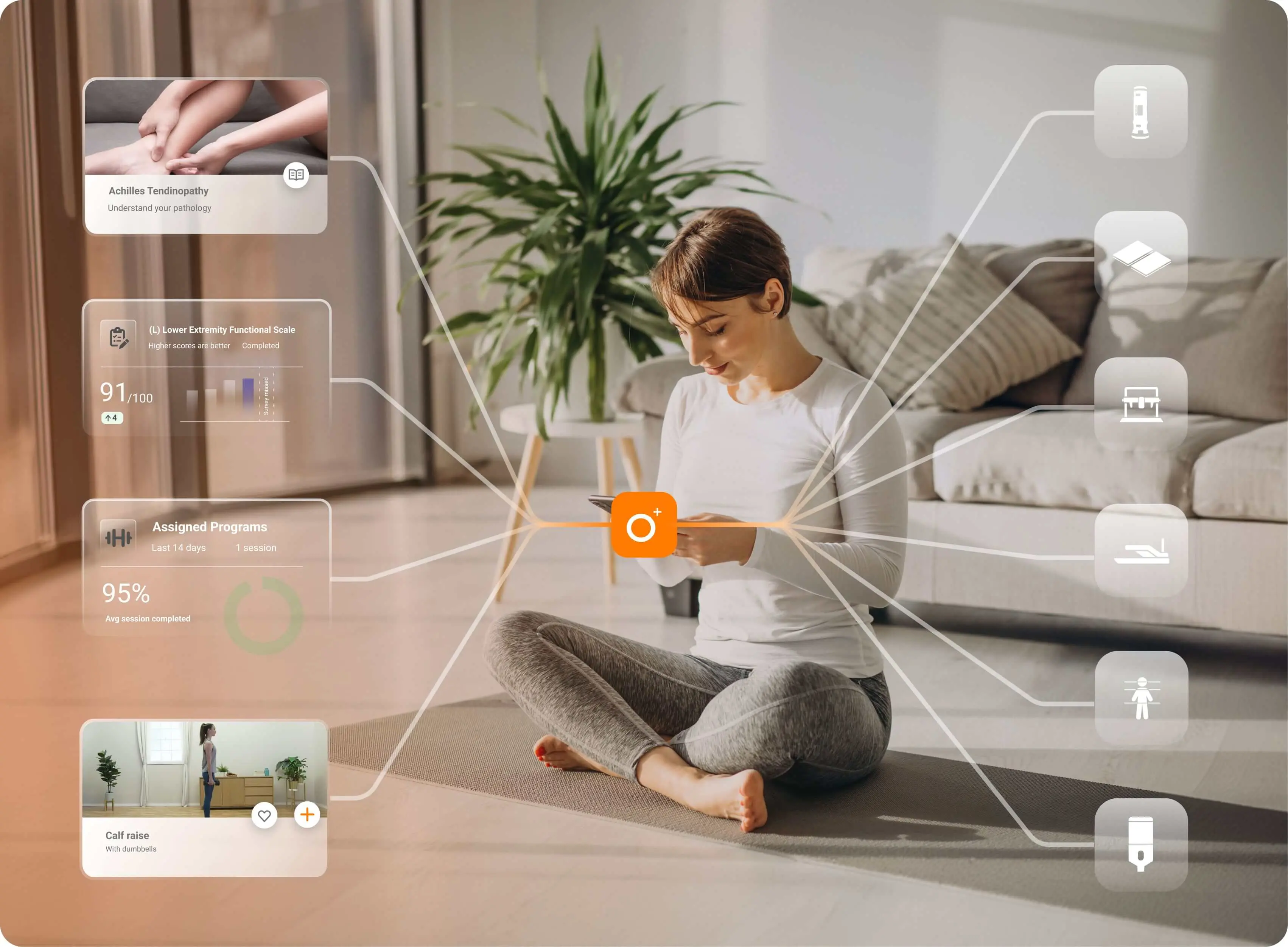 Patient accessing all their health and performance data in one central login.