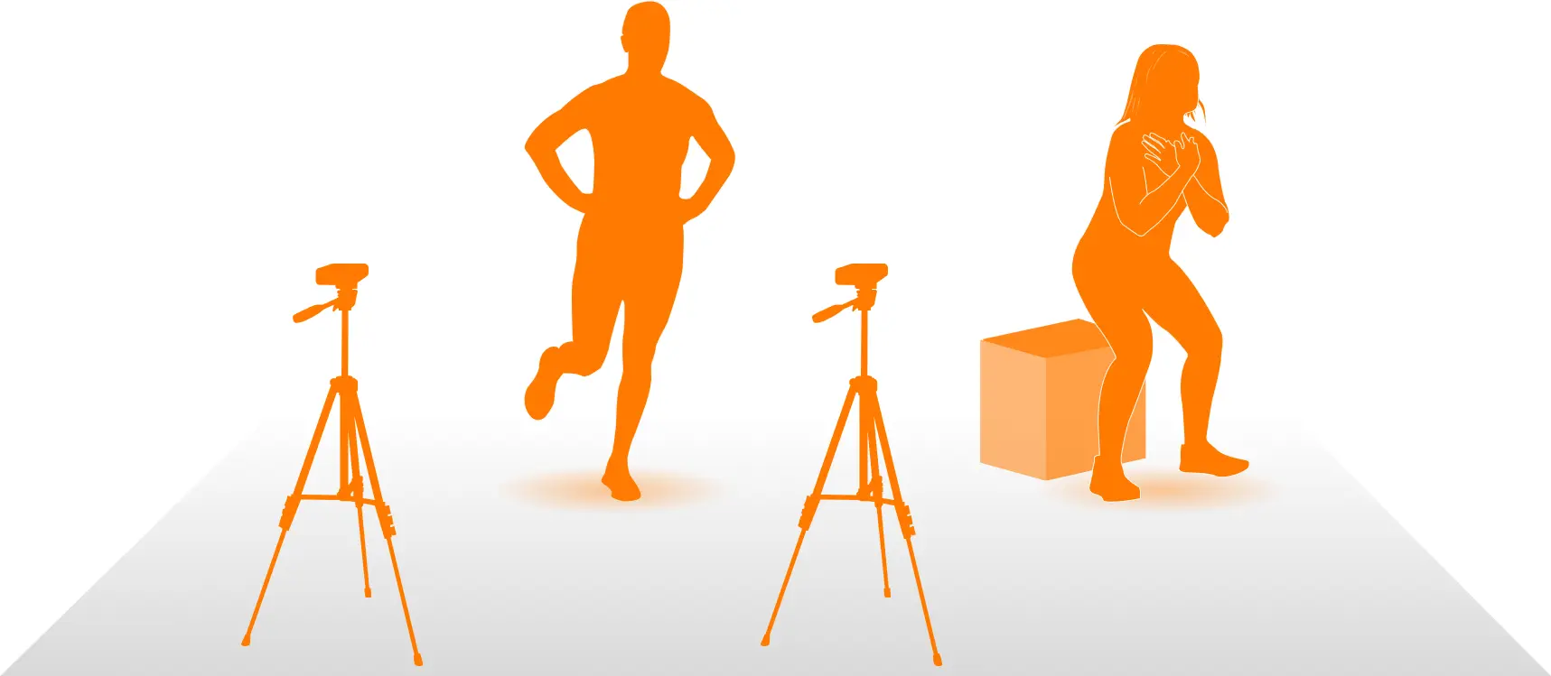 Single leg stand and squat tests performed using HumanTrak.